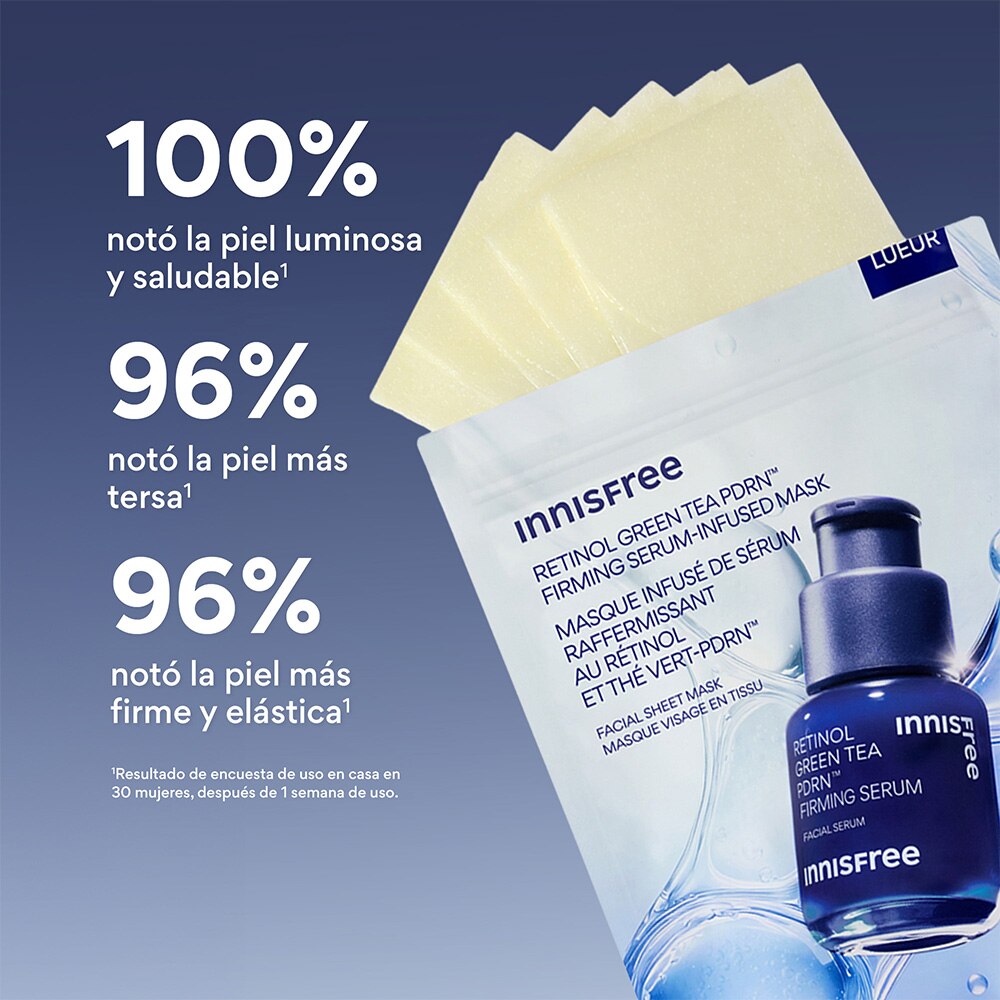 RETINOL GREEN TEA PDRN&trade; FIRMING & SMOOTHING SERUM-INFUSED MASK (MASCARILLA CON S&Eacute;RUM REAFIRMANTE DE T&Eacute; VERDE PDRN)